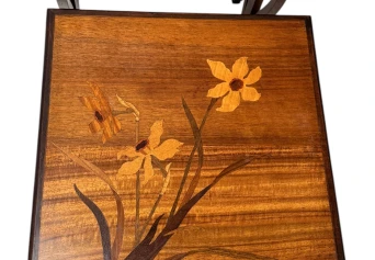 Art Nouveau Set of Four Nesting Tables by Emile Galle Nancy France, 1900s